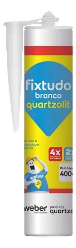 Adesivo Silicone Selante Pu Fixtudo Branco Quartzolit Gr