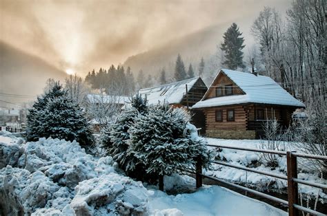 A Snow Covered Village · Free Stock Photo