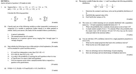 Solved Section A Answer All Parts Of Question 1 50 Marks In