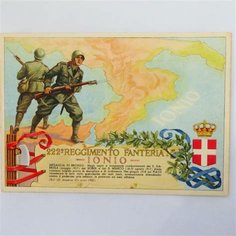 Cartolina Militare Reggimentale Reggimento Fanteria Ionio Non