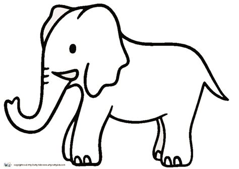 Elephant Outline | Arty Crafty Kids