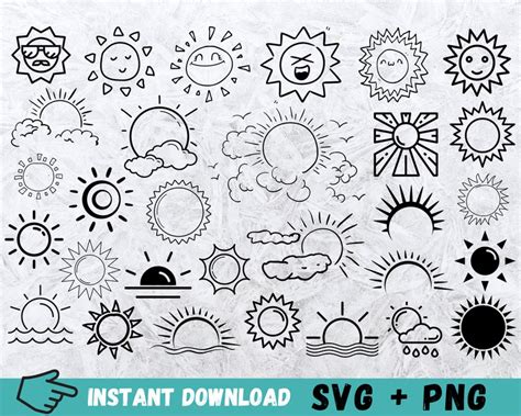 Sun SVG Sunrise SVG Sun Cricut Sunrise Cut File Sunrise Etsy