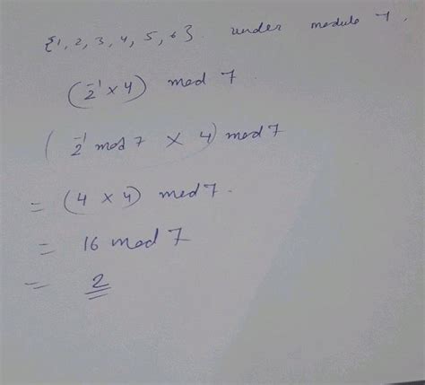 In The Group Under Multiplication Modulo