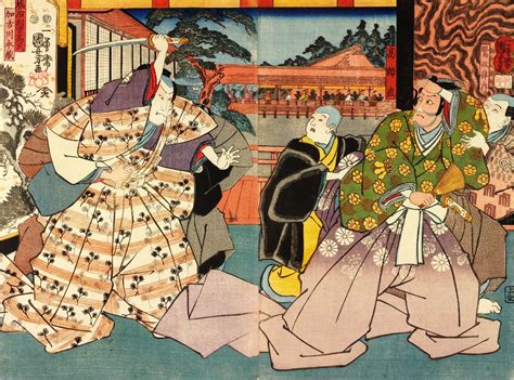 kanadehon chushingura japanese prints japan art japanese painting