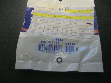 JOHNSON EVINRUDE OMC SEAL PART NUMBER 0317178 J280 EBay