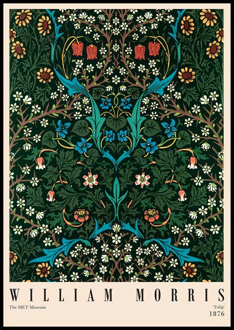 William Morris Exhibition Poster Victoria And Albert Museum Etsy