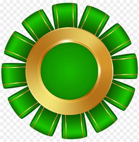 Green Badge Rosette Png Clipar Png Transparent With Clear Background Id