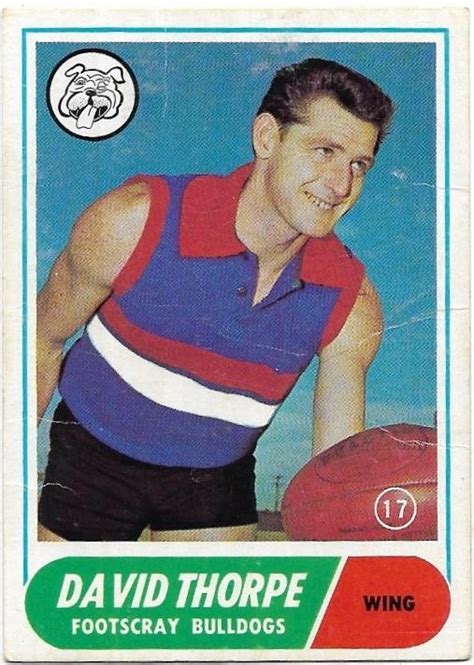 Scanlens Vfl David Thorpe Footscray Apt Collectables