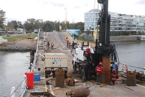 Avanzan Las Obras En El Puente De La Barra Diario Correo De Punta Del