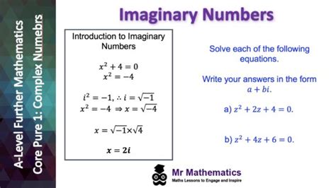 An Introduction to Imaginary Numbers in A-Level Further ... - Worksheets Library