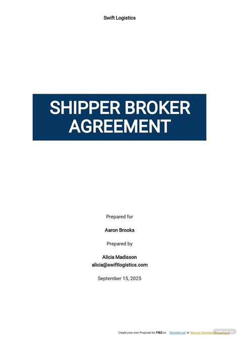 Freight Broker Proposal Template