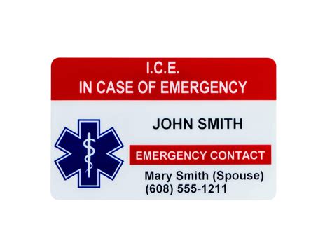 Buy In Case of Emergency (ICE Card Medical ID Card) Emergency Identification Online at ...