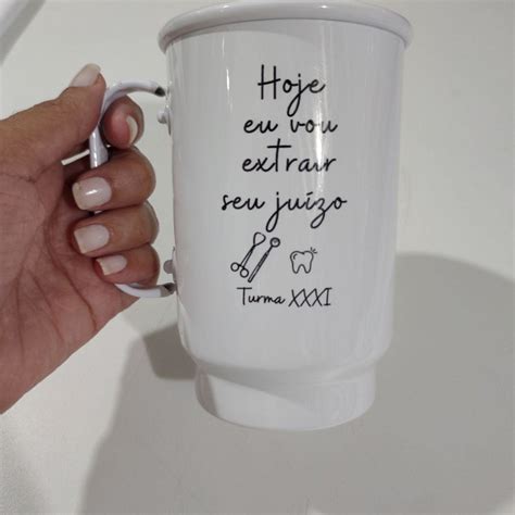 Caneca Esmaltada Branca Elo Produtos Especiais