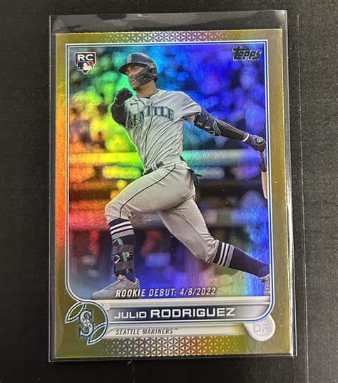 未使用に近い2022 Topps Update MLB Julio Rodriguez Mariners RC Gold Foil