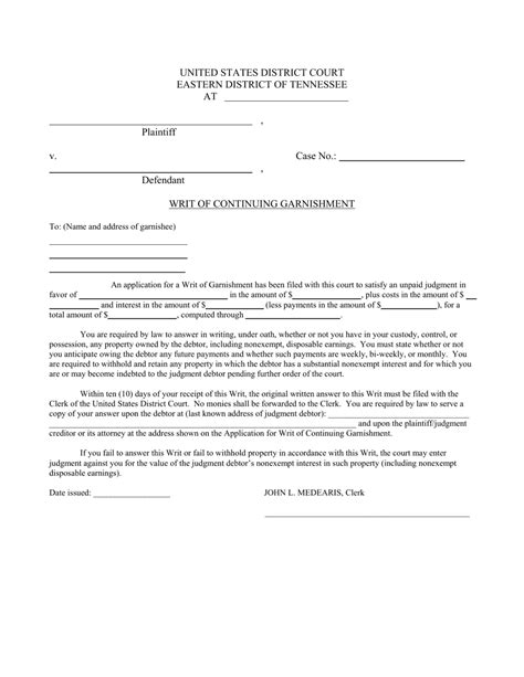 Wisconsin Writ Of Continuing Garnishment Fill Out Sign Online And