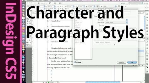 Indesign Cs Tutorial Working With Text Paragraph And Character