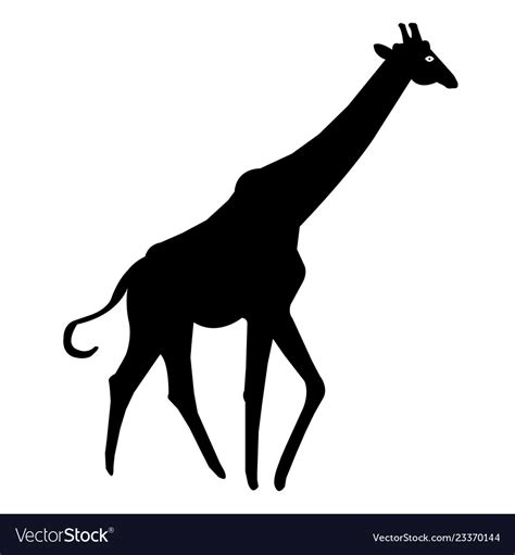 Giraffe silhouette icon Royalty Free Vector Image