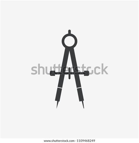 Drawing Compass Vector Icon Stock Vector Royalty Free 1109468249 Shutterstock