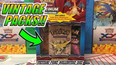 Custom Vintage Pack Pokemon Collection Box Opening Opening 3x Pokemon