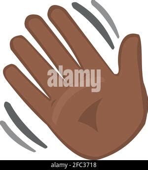 Waving Hand Gesture Emoji Vector Isolated Icon Illustration Waving