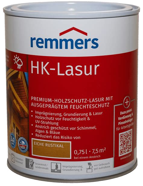 750ml Remmers HK Lasur Eiche Rustikal Holzlasuren Farben Lacke