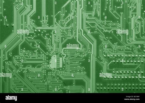 Green Circuit Board Stock Photo Alamy