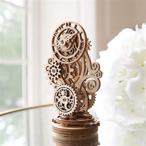 Ugears Maquette Bois Horloge à Engrenages 12cm Puzzle 3D