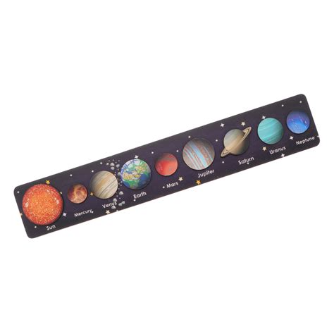 1 Set Solar System Jigsaw Puzzles Wooden Eight Planets Puzzle Outer ...