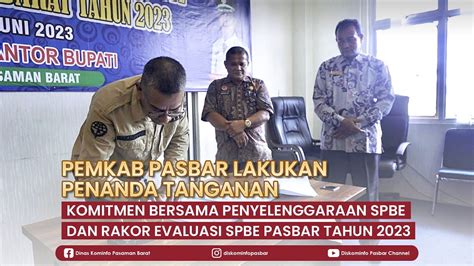 Pemkab Pasbar Lakukan Penandatanganan Komitmen Bersama Penyelenggaraan