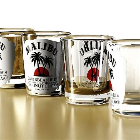 Malibu Shot Glass High Detailed 3d Model Max Obj 3ds Fbx Mtl Mat