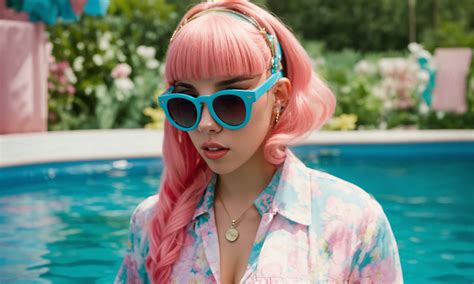 Lexica Melanie Martinez Standing In Pool Ultra Realistic Wearing