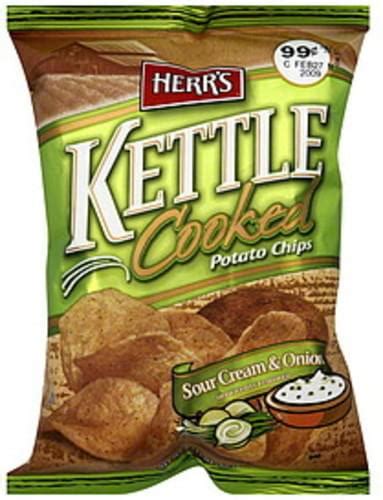 Herrs Kettle Cooked Sour Cream Onion Potato Chips Oz