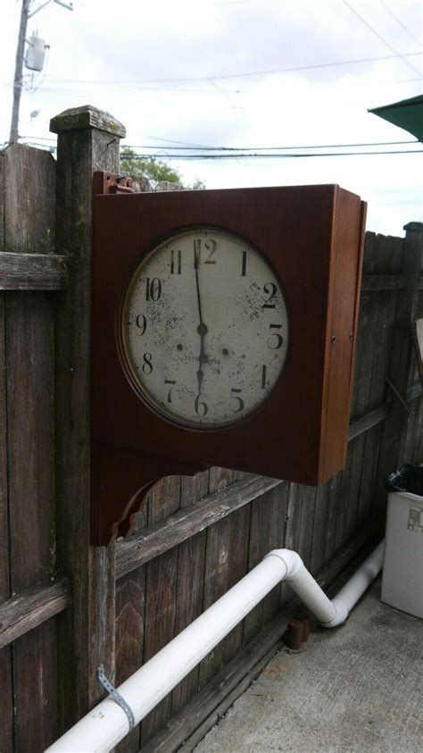 Large Seth Thomas 30 Day Double Dial Wall Clock Lobby Store Clock 3307502780