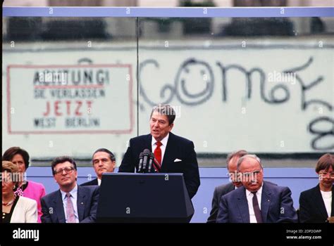 President Reagan Gives His Tear Down This Wall Speech At The Berlin