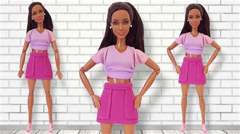 Blusa Y Falda Con Bolsillos Para Barbie Patrones Gratis Youtube