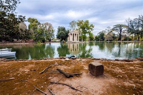 Tempio Di Esculapio Temple Of Asclepius In Villa Borghese Park In Rome