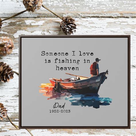 Memorial Gone Fishing In Heaven Someone I Love Is Fishing In Etsy