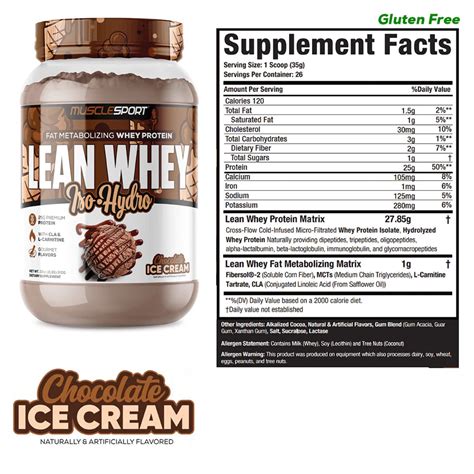 Musclesport Lean Whey Iso Hydro Protein Powder Chocolate Ice Cream