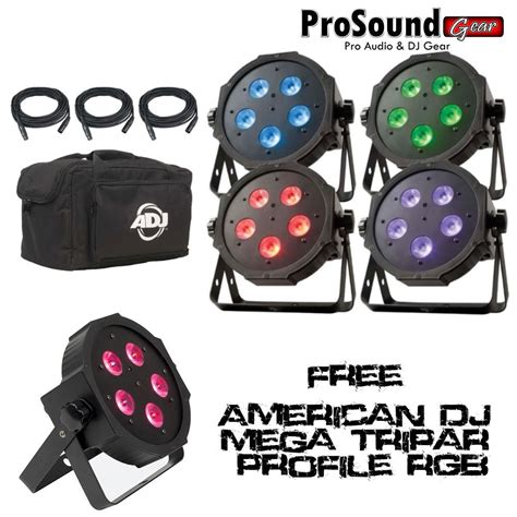 Buy ADJ Products MEGA FLAT TRI PAK Bright Tri Colored LED Free