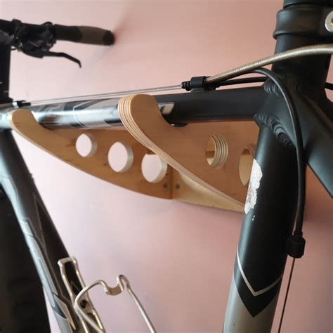 Walnut Minimal Bicycle Bike Wall Hanger Mount Storage Bike Etsy Canada