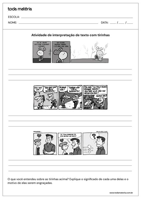 4 Atividades De Interpretação De Texto Para 6º Ano Com Respostas Toda