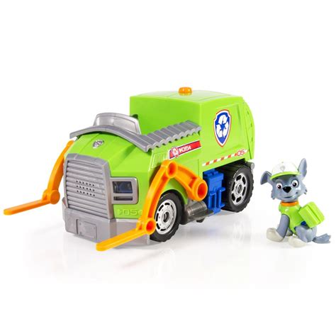 Paw Patrol Rocky’s Lights and Sounds Recycling Truck Vehicle and Figure ...