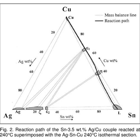 Microstructure Of The Sn Wt Ag Cu Couple Reacted At C For