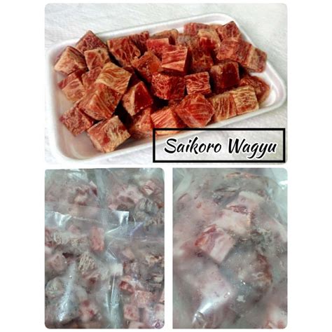 Jual Saikoro Beef Wagyu Cube 2x2cm Shopee Indonesia