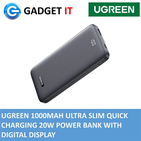 Ugreen Mah Ultra Slim Quick Charging W Power Bank With Digital