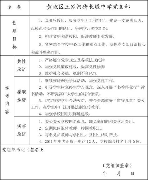 2011年基层党组织公开承诺书1word文档在线阅读与下载无忧文档