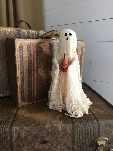 Handmade Halloween Primitive Cheesecloth Ghost Decoration Etsy