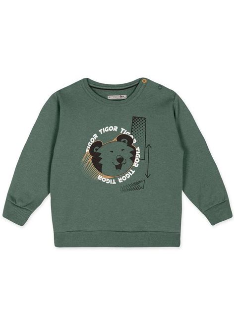 Blus O Manga Longa Moletom Masculino Beb Verde Tigor T Tigre