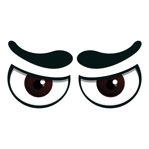 Angry mad eyes icon, cartoon style 14293734 Vector Art at Vecteezy