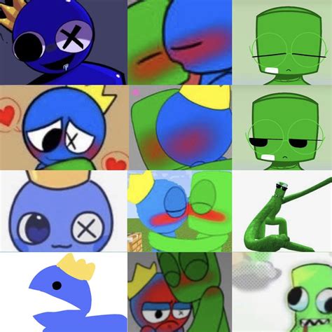 Blue X Green In A Nutshell Rainbow Friends Artofit